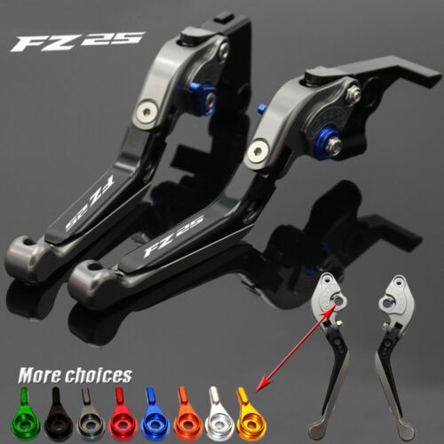 Motorcycle CNC Adjustable Folding Extendable Brake Clutch Levers For YAMAHA FZ25 FZ 25 2017-2018  LOGO (FZ 25)