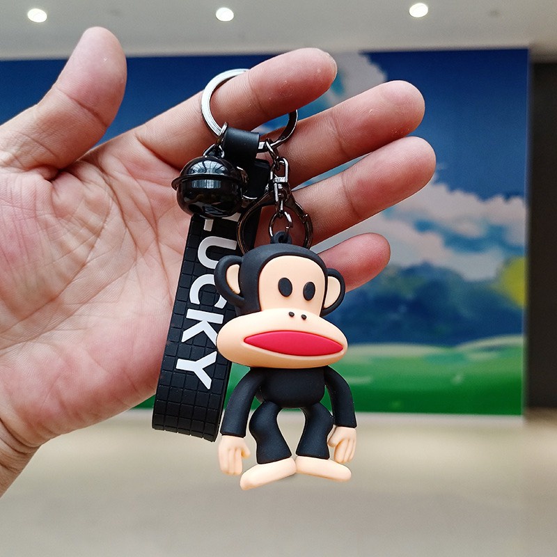 Móc khóa khỉ nhiều màu độc lạ / hài hước dùng treo balo , móc khóa cute