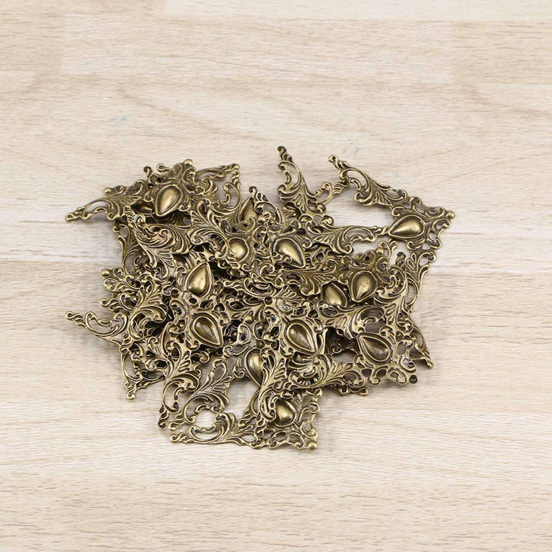 Set 24 Vỏ Bọc Góc Sách Bằng Kim Loại Phong Cách Vintage