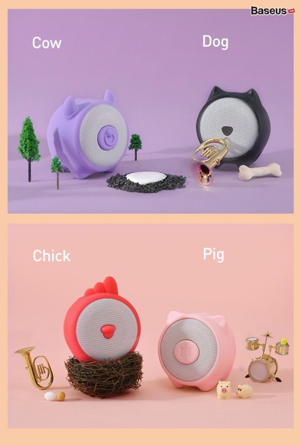 Loa Bluetooth Mini hình 12 Con Giáp siêu dễ thương Baseus Q Zodiac Wireless Mini Speaker