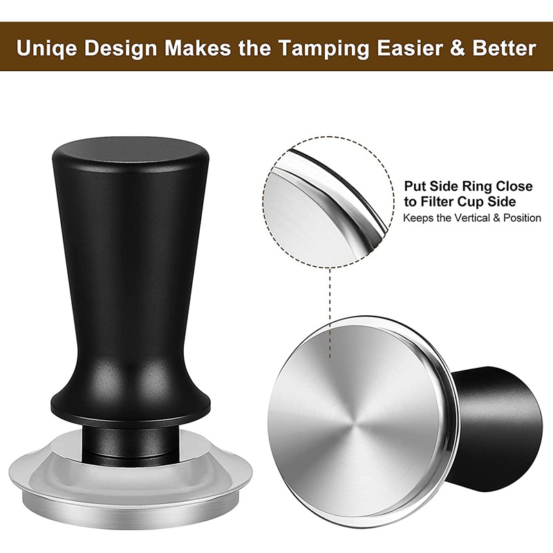 Máy Pha Cà Phê Espresso 53Mm Màu Đen Có Lò Xo Chịu Áp Suất Không Tiếp Xúc