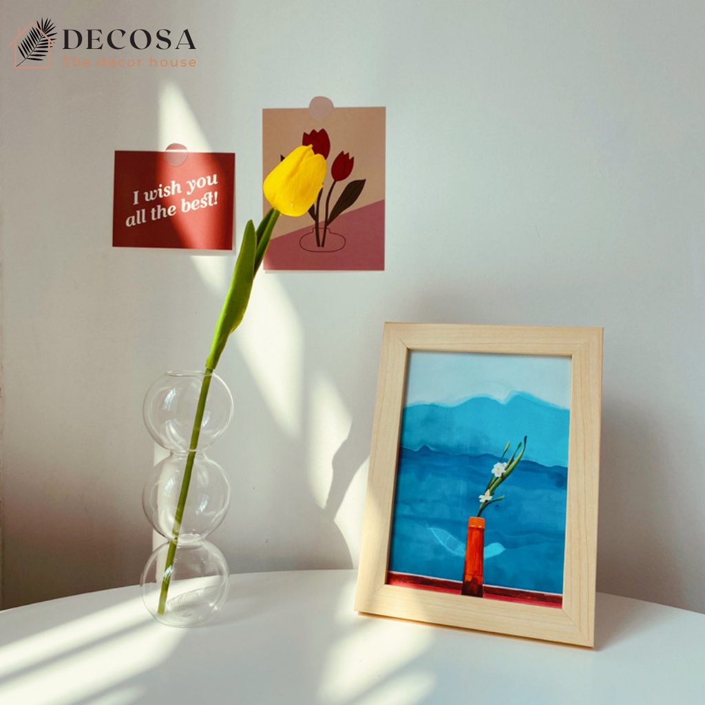 Tranh canvas để bàn treo tường khung gỗ DECOSA
