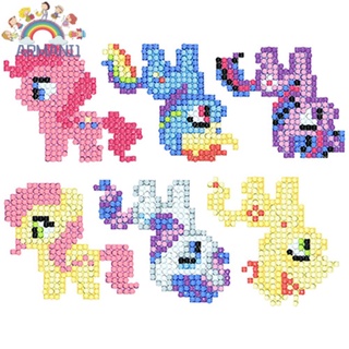 Armani Bộ 6 Tranh Đính Đá Tự Làm Hình Ngựa Pony Hoạt Hình Cho Bé
