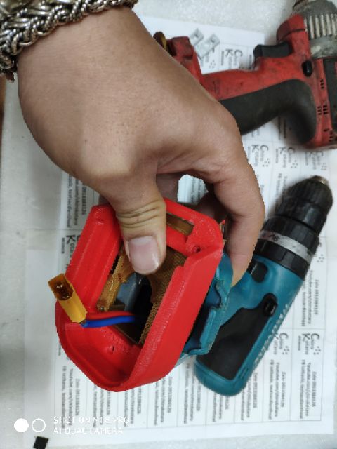 Bộ đế chuyển chân pin cho máy Makita 12v pin đút sang Makita pin cài