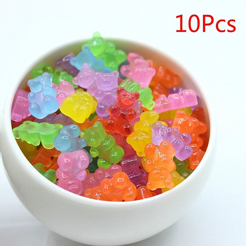 Bộ 10 mô hình chú gấu bằng đất sét nhiều màu độc đáo DIY