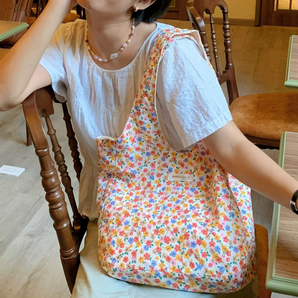 Túi tote HOA NHÍ quai tròn 2 lớp mùa hè dày dặn_MỌt handmade