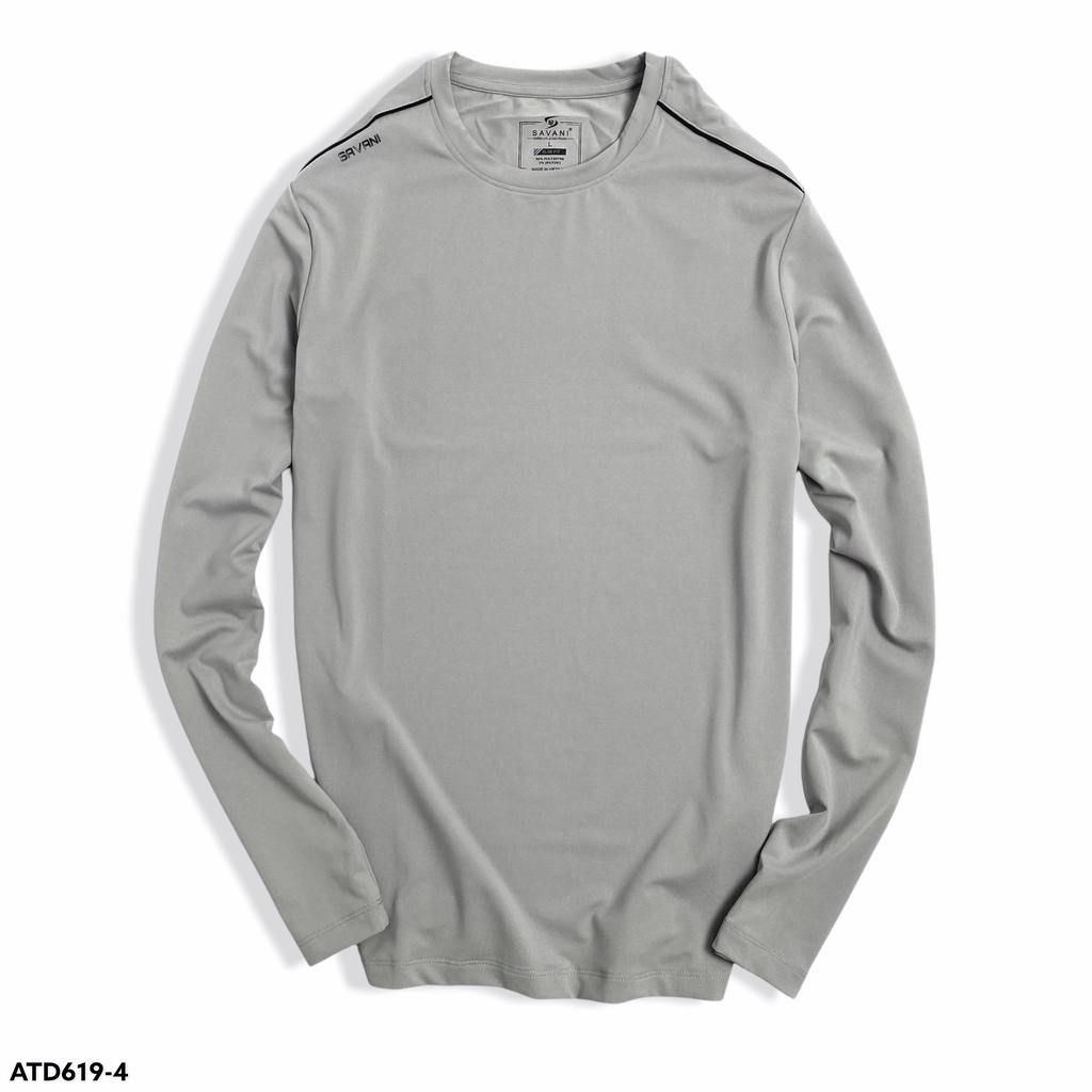 Áo Thun Dài Tay Thu Đông Nam SAVANI Vải Cotton Cao Cấp Mềm Mịn, Giữ Ấm, Phom Ôm Vừa Trẻ Trung, Năng Động MGN001