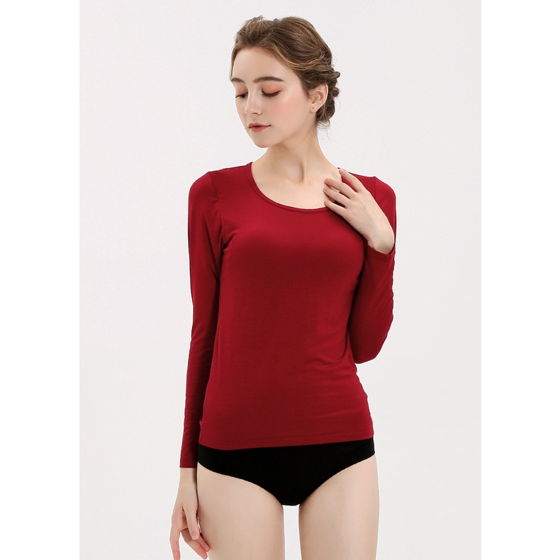 Áo thun tay dài có đệm lót thoáng khí 6 màu thời trang cho nữ lựa chọn