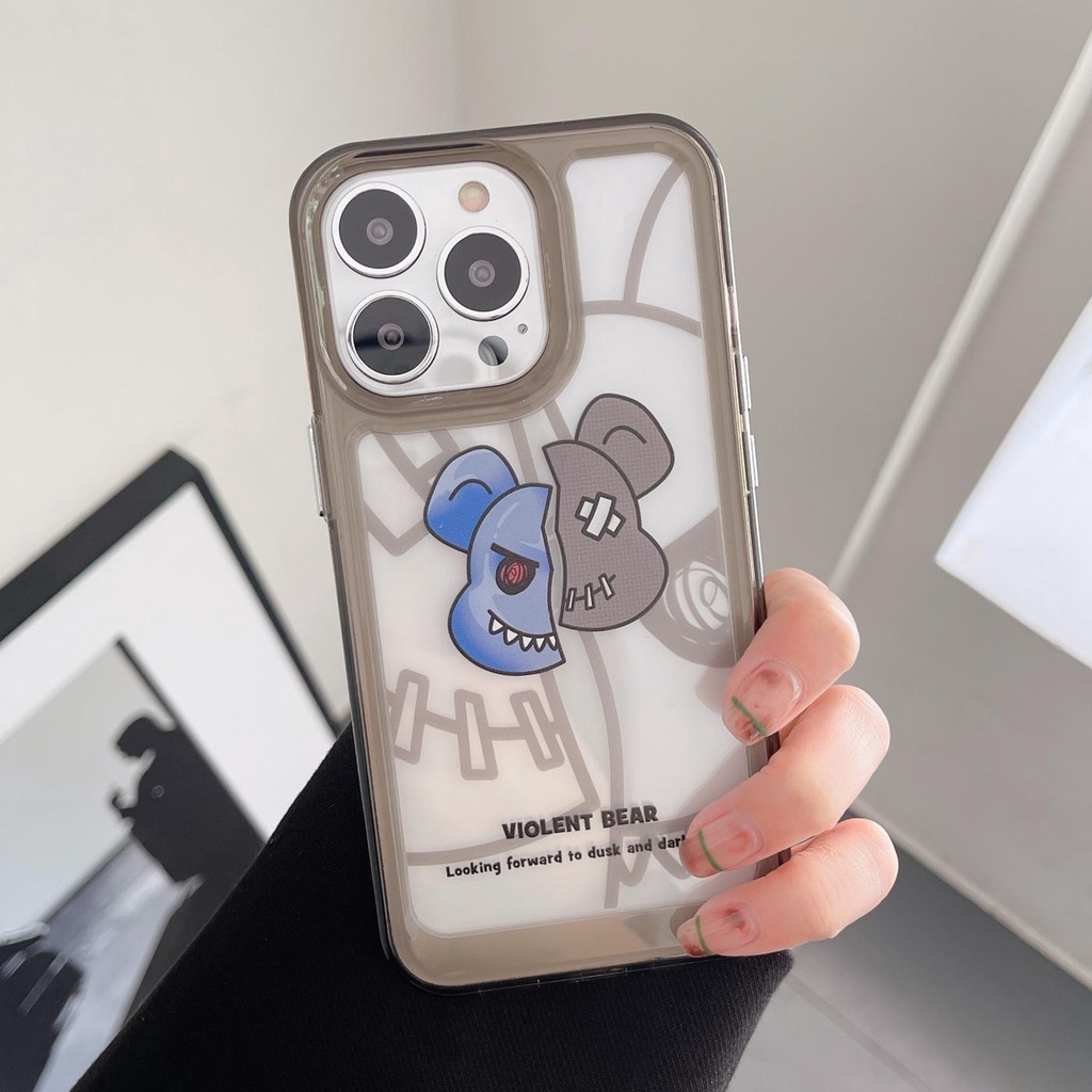 Ốp Điện Thoại Silicon Tpu Mềm Trong Suốt In Hình Gấu Hoạt Hình Cho iphone 13 12 11 pro max x xr xsmax 7/8plus