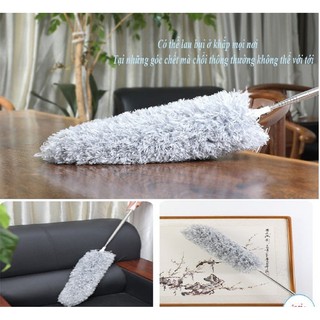 Cây chổi lông quét trần cán bằng inox có thể kéo dài thu gọn