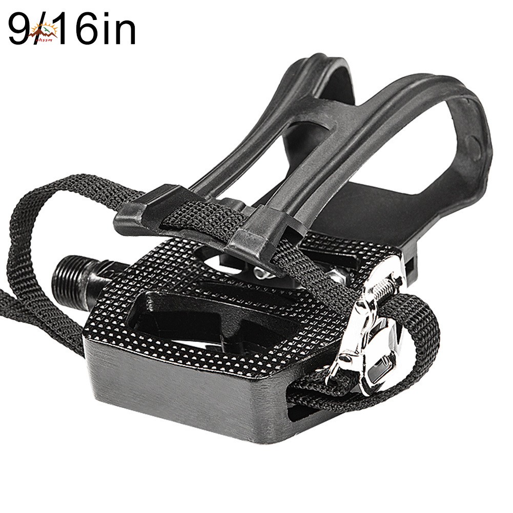 CSC Exercise Bike Pedals Pedal for Clipless Toe Cage and Strap for Shoes Indoor Cycling Heavy Duty 9/16 Inch Thread @VN