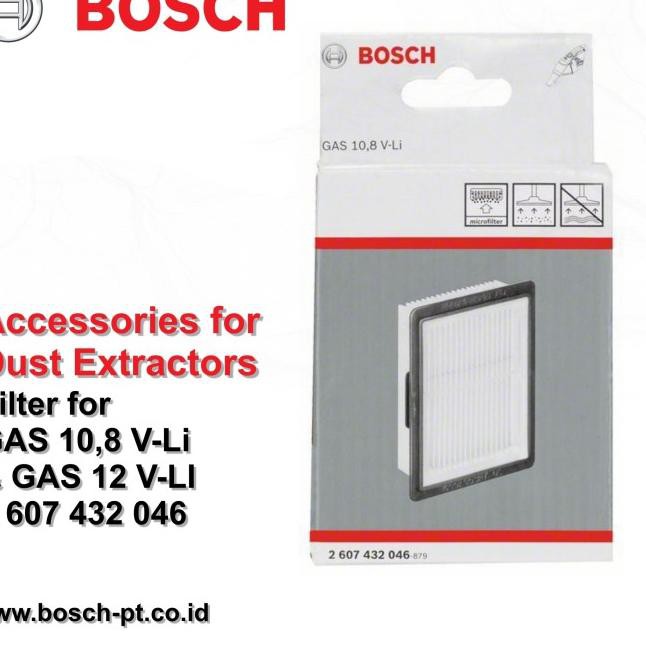 Bộ Lọc Chân Không Cho Máy Hút Bụi Bosch Gas 10.8v-li & Gas 12v