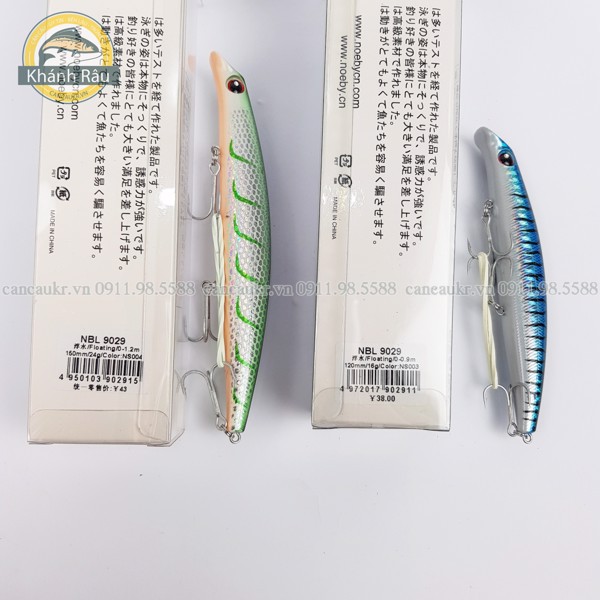 NBL 9029 24GR - MỒI NOEBY LURE CÁ VƯỢC , VÒN , HỒNG , NHÒNG TẦNG LỬNG CAO