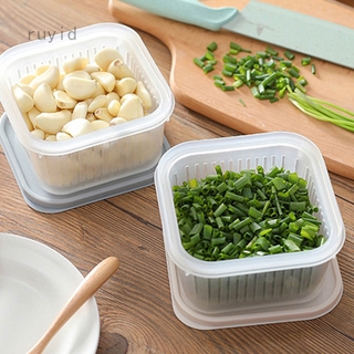 Hộp Nhựa Trong Suốt Hai Lớp Đựng Bảo Quản Hành Tỏi Gừng Tiện Dụng