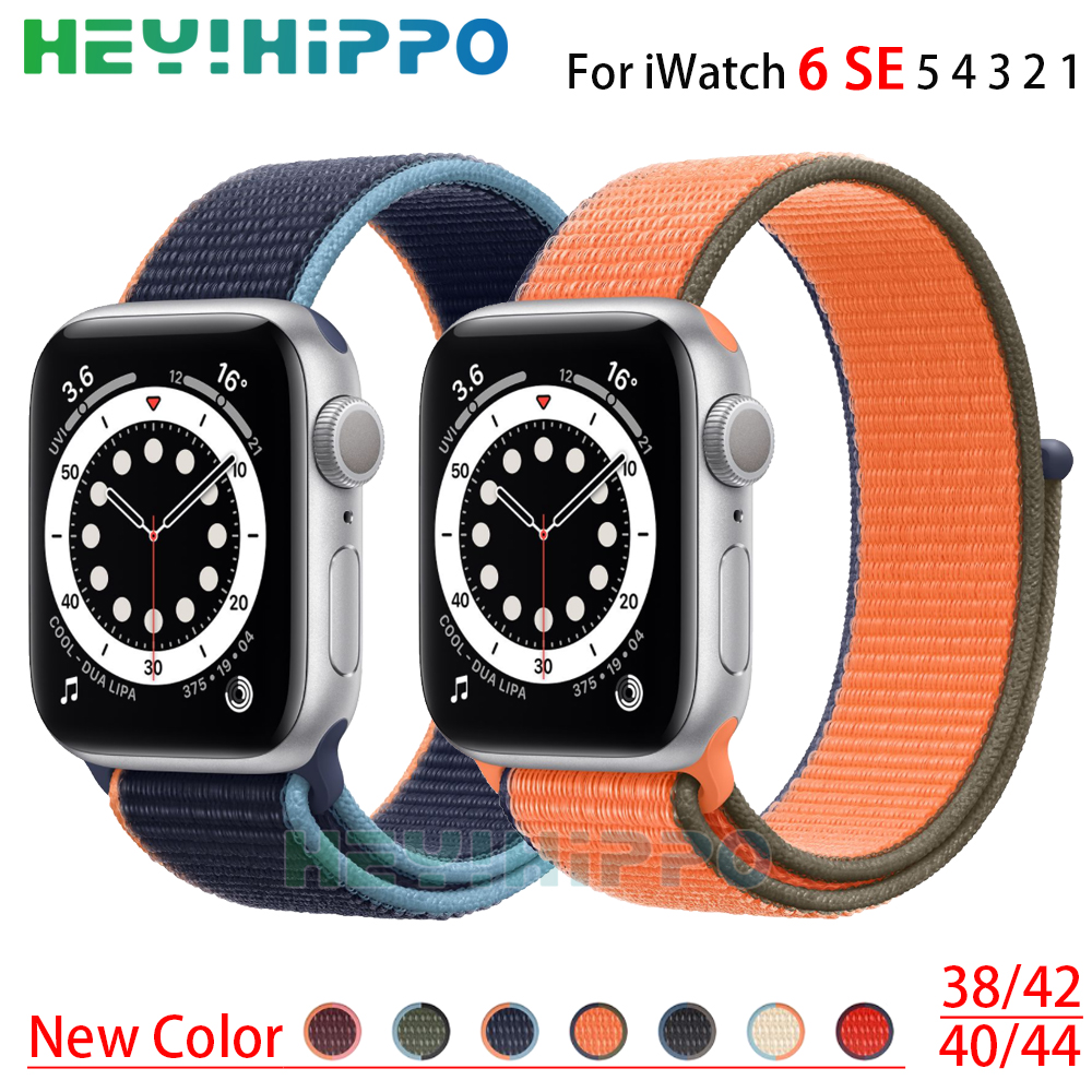 Dây Đeo Nylon Cho Đồng Hồ Thông Minh Apple Watch Series 6 Se 5 4 3 2 44mm 40mm Iwatch 38mm 42mm