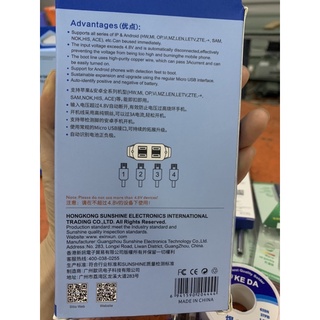 Dây cấp nguồn iphone và android SS905D