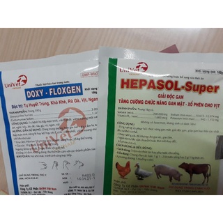 Bộ gà hen khẹc thương hàn+giải độc mát gan 200gr
