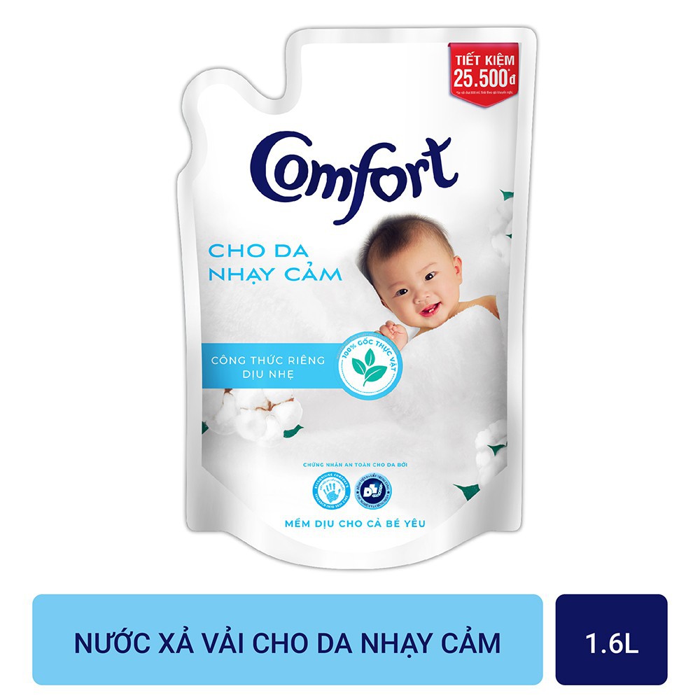 Combo Dịu nhẹ - Túi OMO Dịu nhẹ trên da 2,3kg; Comfort cho da nhạy cảm túi 1,6L; Nước lau sàn Sunlight 1kg