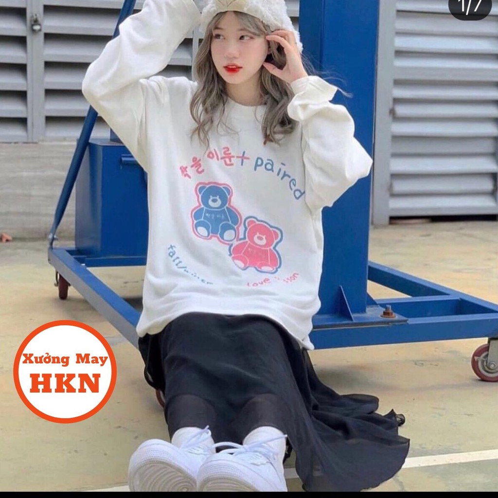 Áo Sweater Nam Nữ Unisex In Gấu Teddy Fall Chất Chân Cua Mềm Mịn Mã 805 - HT STORE | BigBuy360 - bigbuy360.vn
