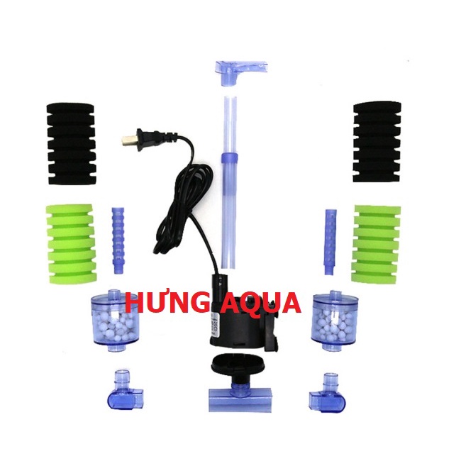 LỌC BIO, Lọc VI SINH, lọc bio mini XY-2880 XY-2881 cho bể cá, hồ thủy sinh kèm vật liệu lọc