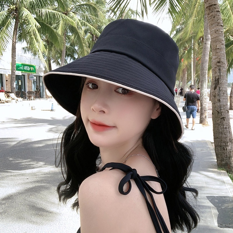 Mũ Bucket Đính Nơ Phong Cách Hàn Quốc Xinh Xắn Cho Nữ