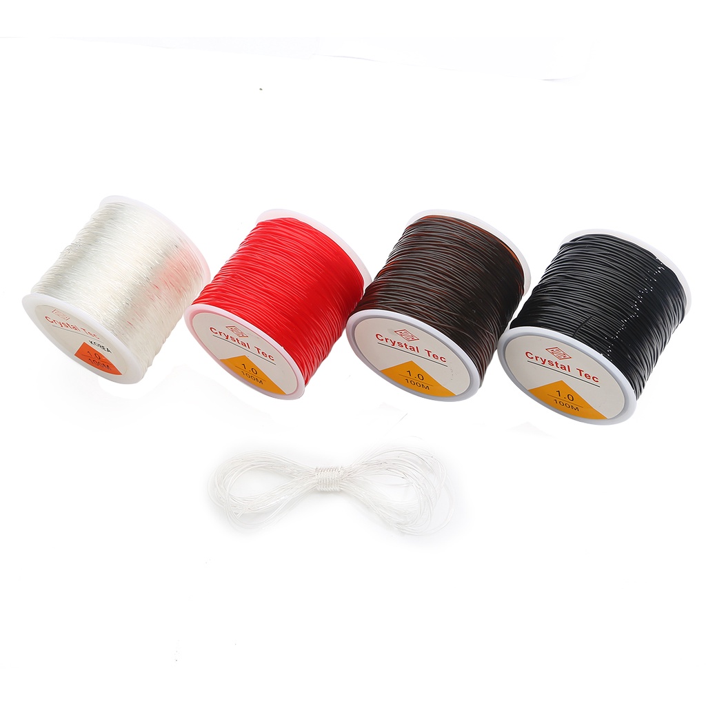Cuộn dây Beadia co giãn mạnh 0.6-1.2mm dùng xỏ hạt cườm/ pha lê làm trang sức thủ công