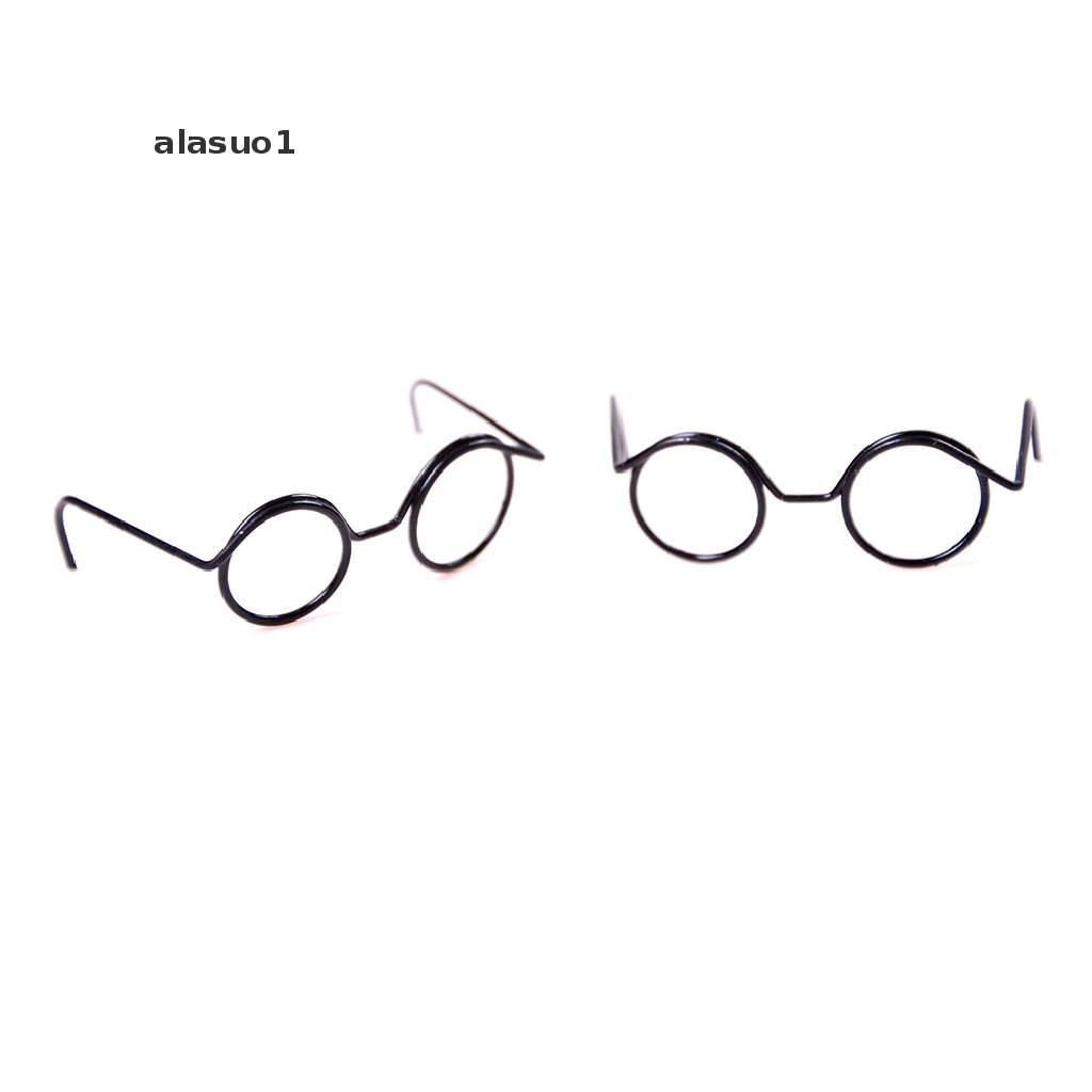 Set 2 Mắt Kính Không Gọng Tròn Cá Tính Cho Búp Bê BJD 1 / 6 30cm [alasuo1]