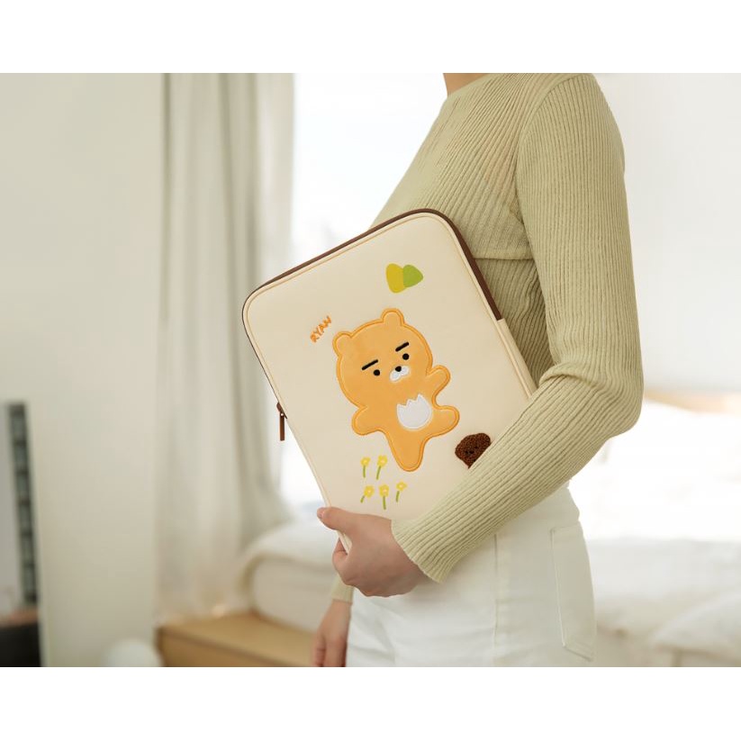 11Inch 12Inch April Shower Tablet Pouch APEACH RAYN Túi Đựng Máy Tính Bảng 11Inch 12Inch In Hình KAKAO FRIENDS Dễ Thương│Túi Đựng Máy Tính Bảng / Laptop / iPad Galaxy Tab 10inch 13inch 14inch 15inch