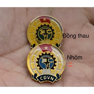 Huy Hiệu Công Đoàn Nhôm [Ăn Mòn] - Sét 3 Cái