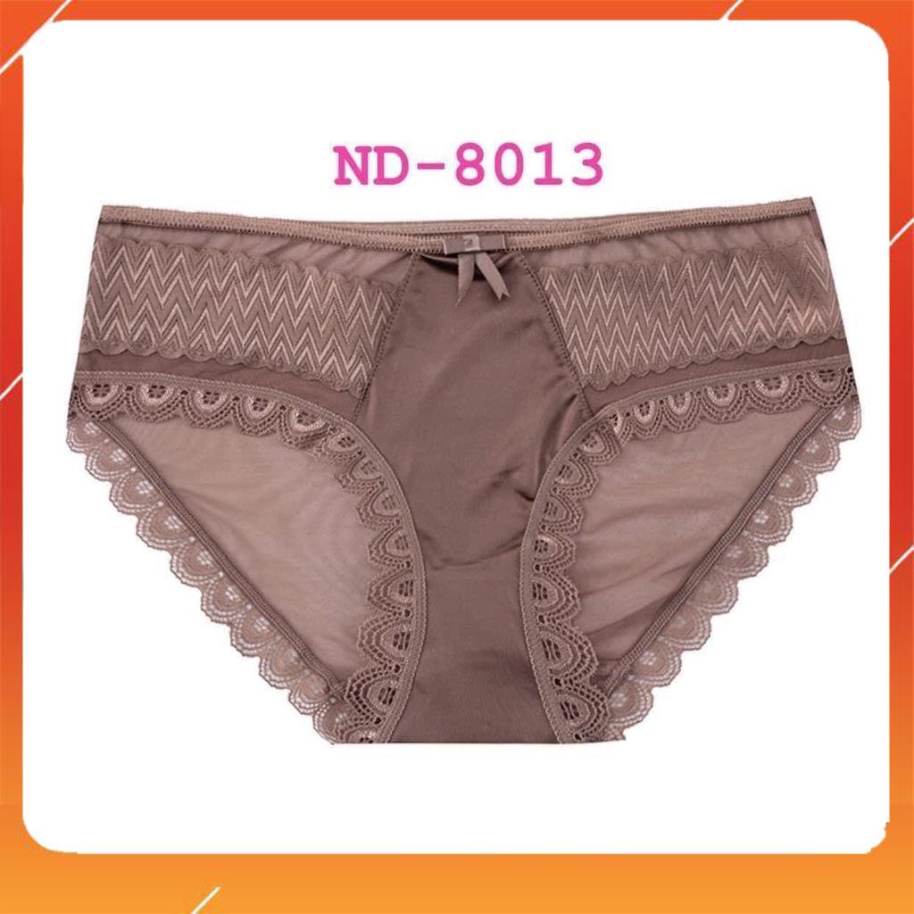 Quần lót nữ lụa mix ren cao cấp nhẹ nhàng kháng khuẩn mềm mại thoáng mát cực xinh Q8013