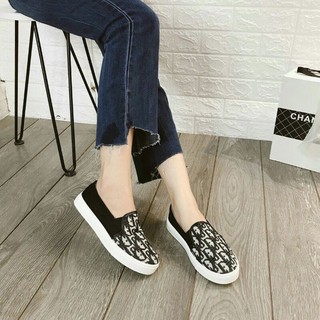 giày slip on in chữ dior/đế bánh mì