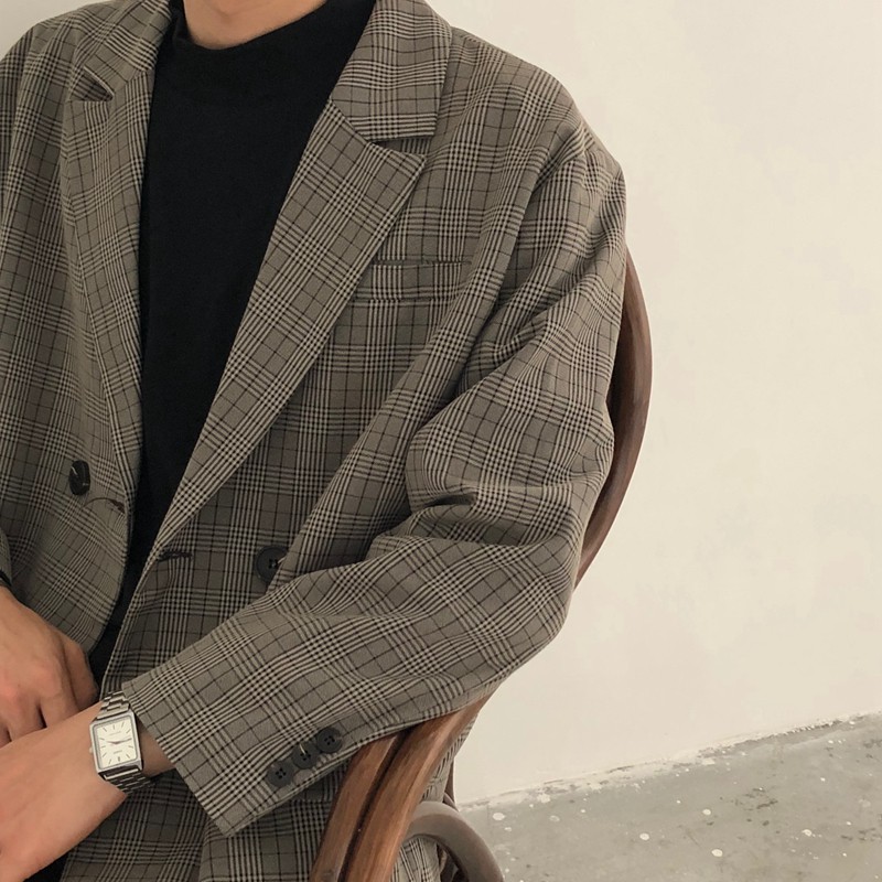 [ORDER] Áo khoác blazer nam from rộng ca rô | BigBuy360 - bigbuy360.vn