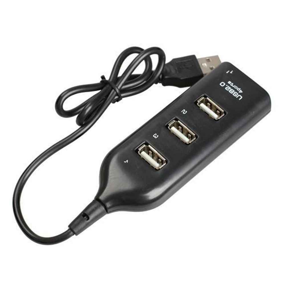 MC-4 Ports USB 2 0 HUB Plug Expander Adapter With Cable Charging Concentrator Computer Laptop Accessory