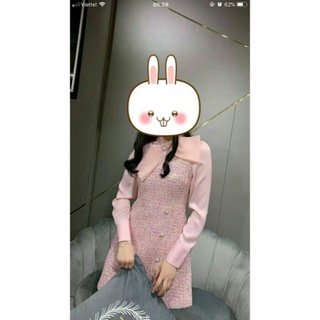 váy dạ văn phòng cổ nơ Y30