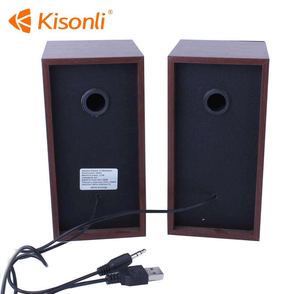 Loa Kisonli T-001 (2c/ bộ) (2.0) màu đen, nâu