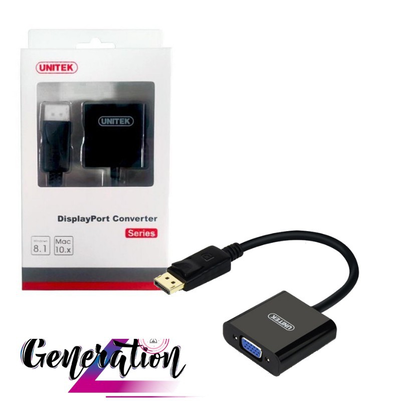 Cáp chuyển Unitek Y-5118E (DisplayPort to VGA)