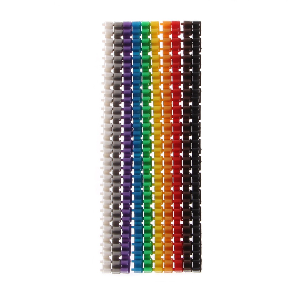 Set 150 phụ kiện đánh dấu cho dây cáp 2-3mm hình chữ C nhiều màu