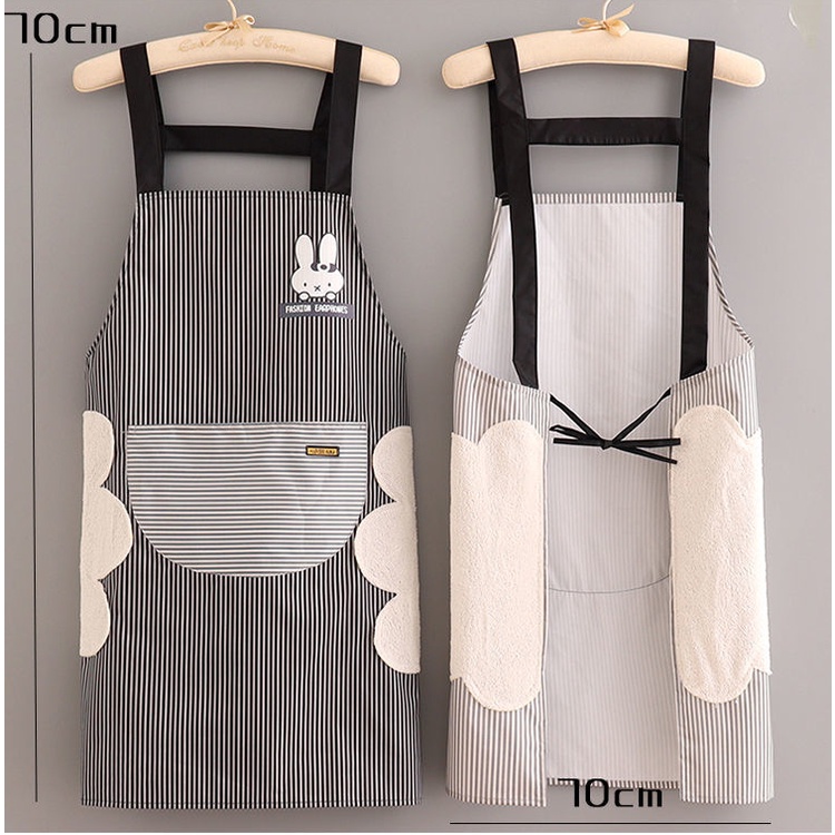 Tạp Dề Nấu Ăn Chống Thấm Nước / Dầu Thời Trang Hàn Quốc Cho Nữ