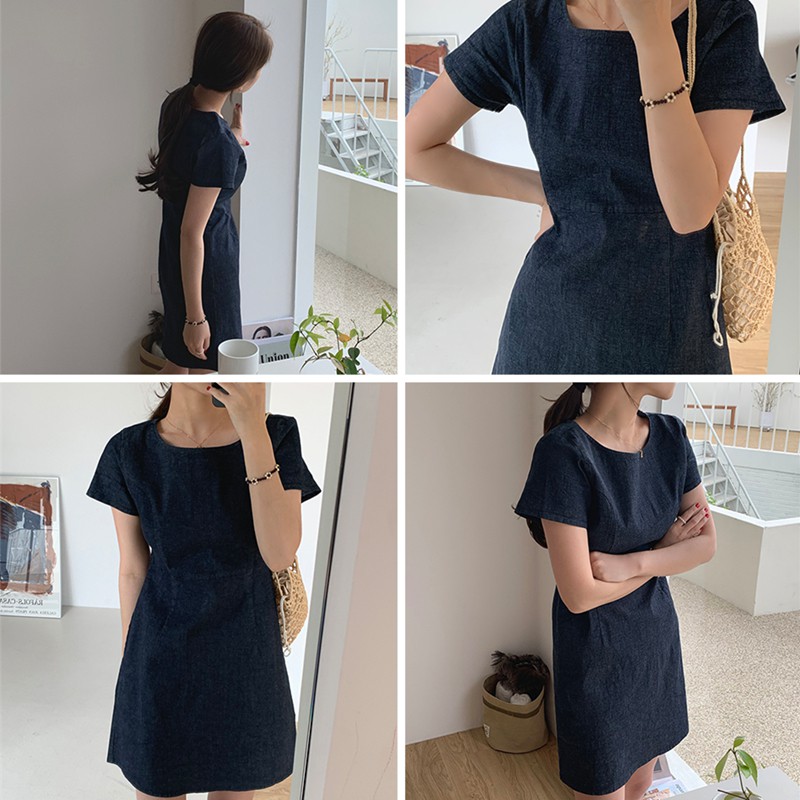 KÈM ẢNH THẬT- (ORDER ) Váy MORAN style công sở đơn giản xòe ngắn thắt eo nhẹ nhàng sang trọng Hàn Quốc