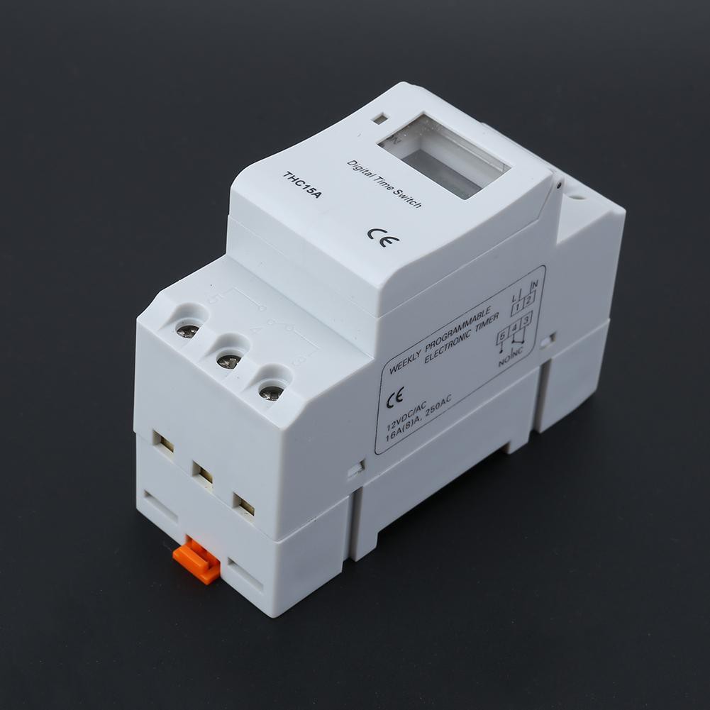 12V 24V 110V 220V AC 50-60Hz Electronic Switch Weekly Programmable LCD Digital Display Timer Switch