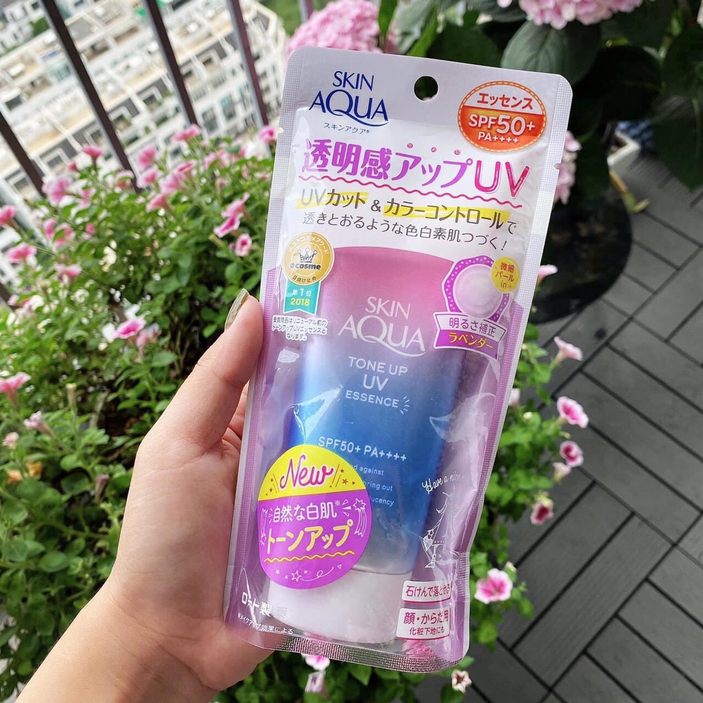 Kem Chống Nắng Skin Aqua Tone Up Uv Essence SPF 50+ PA++++ Bản Màu Hồng