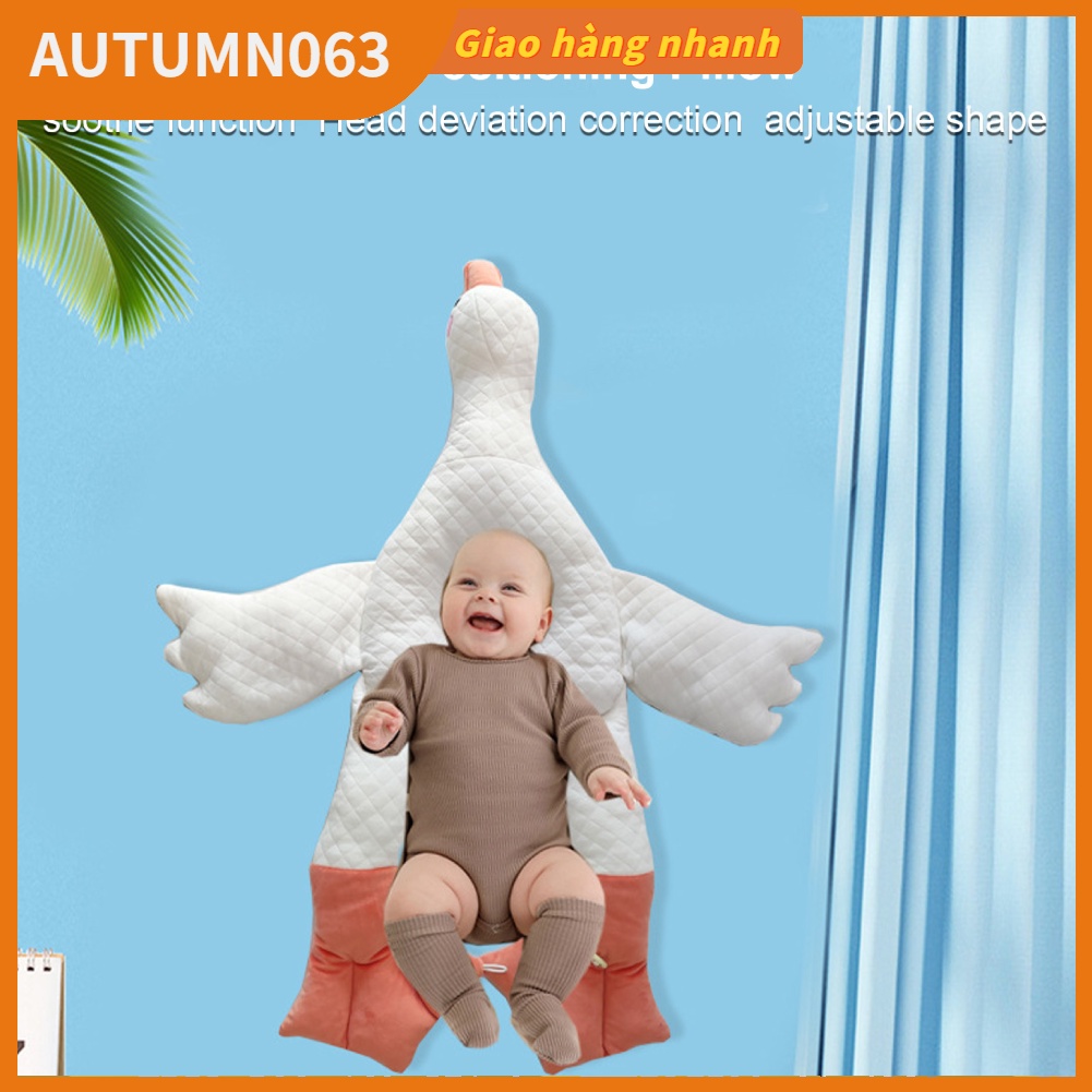 Gối Ngủ Định Vị Đầu Hình Chú Ngỗng Màu Trắng Mềm Mại Thoáng Khí Thoải Mái Thời Trang Mùa Autumn063