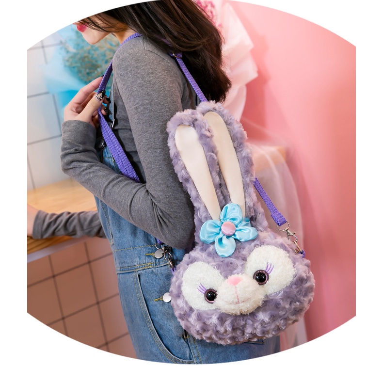 Túi Tote Đeo Vai Cỡ Lớn Hình Thỏ Dailu Nhồi Bông Dễ Thương Hợp Thời Trang Phong Cách Nhật Bản