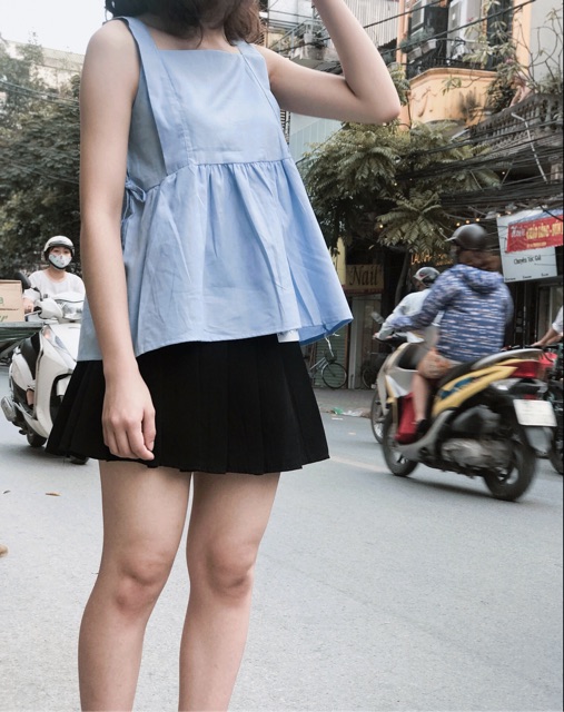 [Mã WASKT410K giảm 10K đơn 50K] Áo 2 dây babydoll nơ eo | BigBuy360 - bigbuy360.vn