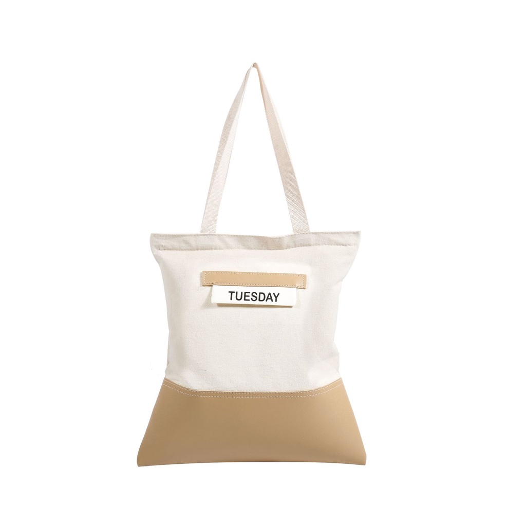 Túi vải canvas giá rẻ thời trang đeo vai đựng đồ - Túi tote phong cách Hàn Quốc