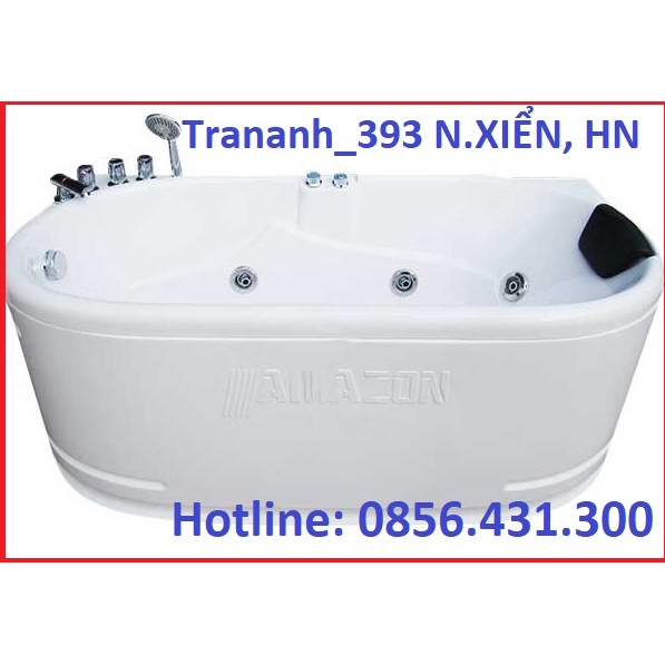 BỒN TẮM MASSAGE AMAZON TP-8008/TP-8061, BỒN TẮM SỤC HÌNH ELIPS CHÂN INOX, CÓ YẾM.