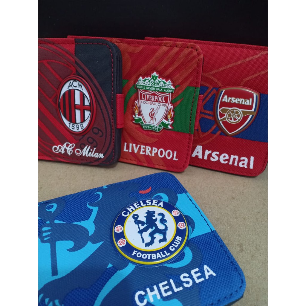 Ví Nam Vải Canvas In Logo Câu Lạc Bộ Bóng Đá Chelsea Liverpool Ac Milan Arsenal