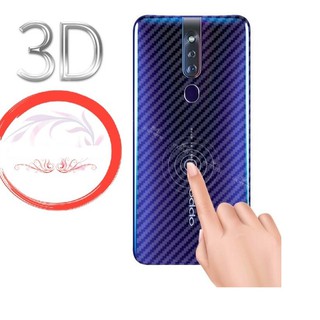 Bộ 3 tấm dán lưng mặt sau vân carbon 3D trong suốt cho điện thoại OPPO F11, OPPO F11 Pro, OPPO A9 2020