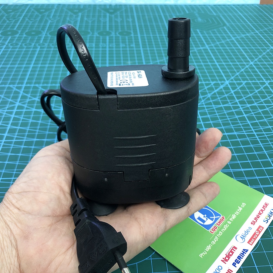 Máy bơm chìm mini, bơm tiểu cảnh, bể cá SW - dây đồng hoạt động bền bỉ - yên tính