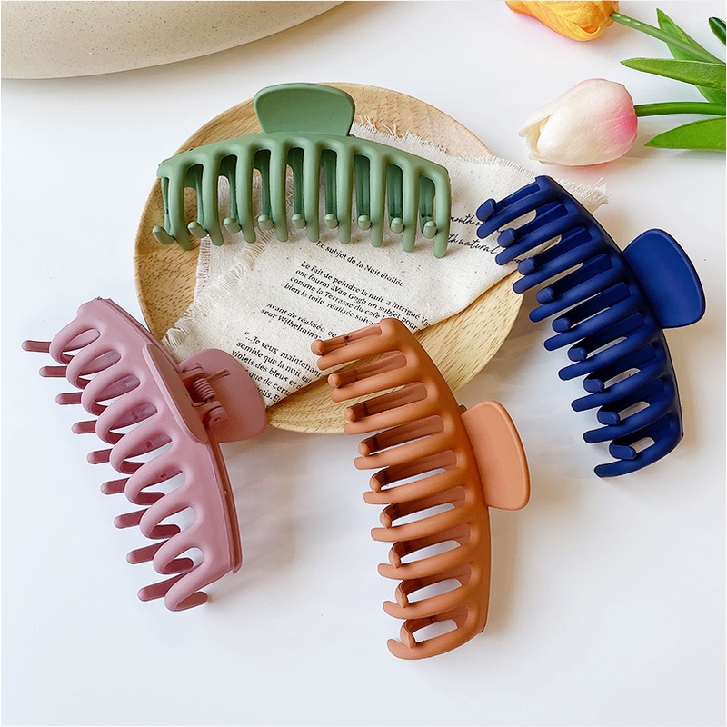 Mới Kẹp Tóc 11cm Màu Nhám Đơn Giản Đa Năng Dành Cho Nữ